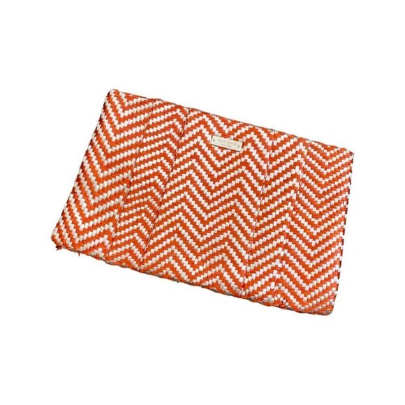 Kate Spade Orange Raffia Clutch - Picture 1 of 6